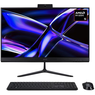 Acer Aspire C24-B All-in-One Desktop - AMD Ryzen 5-340, 16GB, 1TB SSD, Integrated AMD Radeon Graphics, 23.8" Full HD, Windows 11, Black