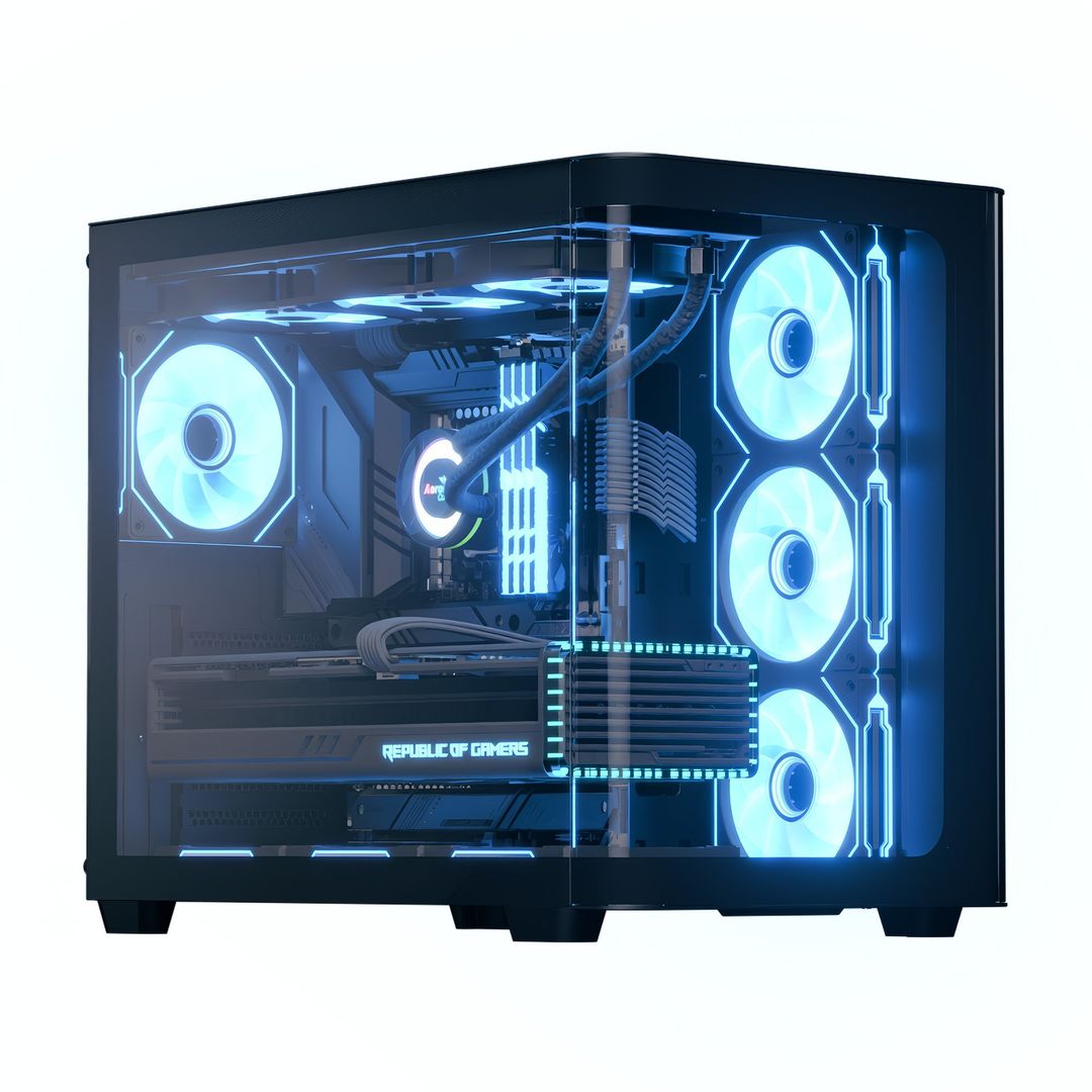 Aerocool P500C Midi Tower Black - Image 1