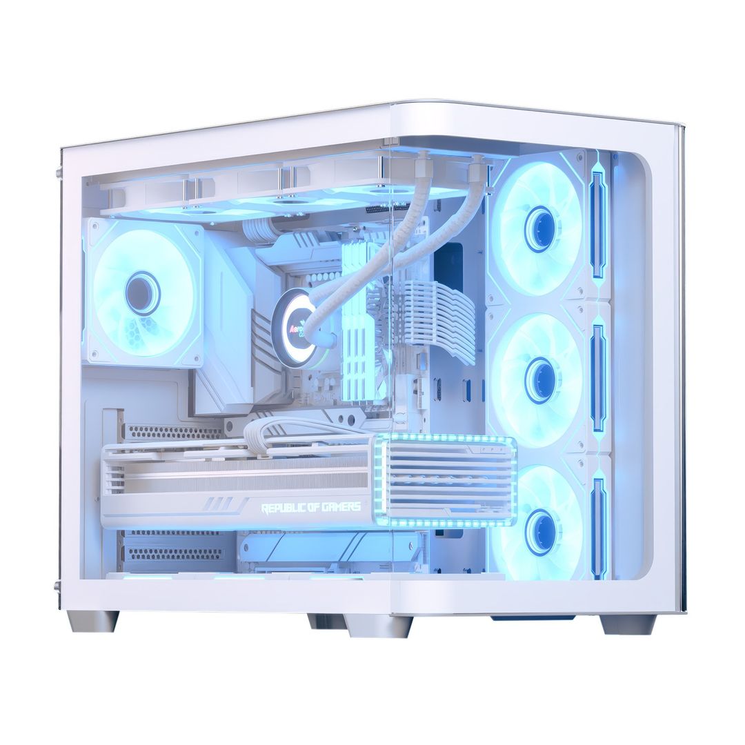 Aerocool P500C Midi Tower White - Image 1
