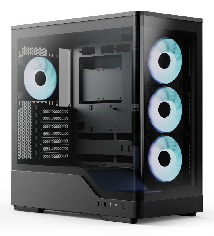 Aerocool P500A-BK Midi Tower Black - Image 1
