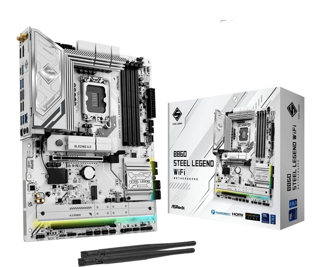 Asrock B860 Steel Legend WiFi Intel B860 LGA 1851 (Socket V1) ATX - Image 1