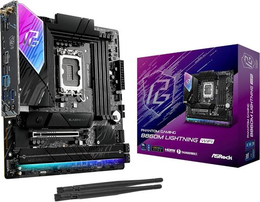 Asrock B860M Lightning WiFi Intel B860 LGA 1851 (Socket V1) micro ATX