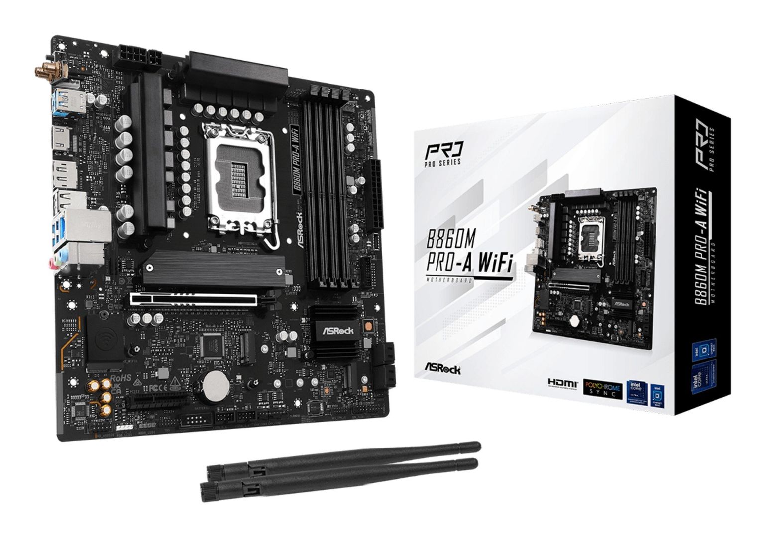 Asrock B860M Pro-A WiFi Intel B860 LGA 1851 (Socket V1) micro ATX - Image 1