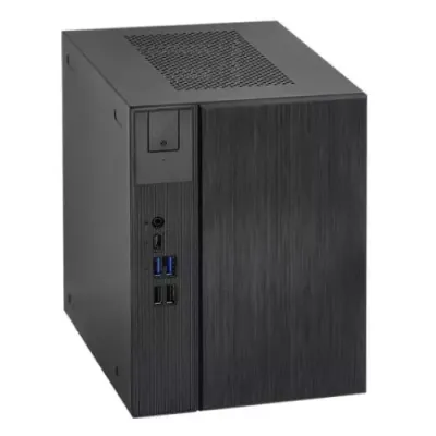 Asrock DeskMeet B760 Barebone PC Mini ITX LGA1700 (B760) 4x DDR4 3x SATA 2x M.2 VGA HDMI DP USB-C 500W PSU - No CPU RAM Storage or O/S