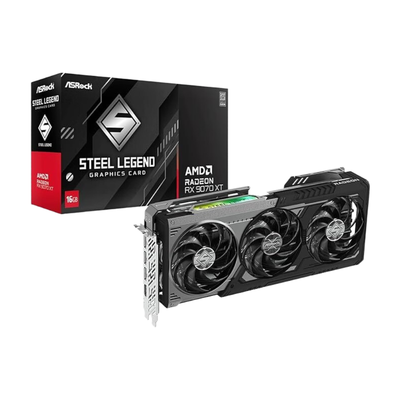 Asrock Radeon RX 9070 XT Steel Legend Dark AMD 16 GB GDDR6 - Thumbnail 3