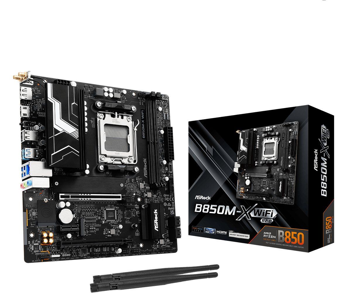 Asrock B850M-X WiFi R2.0 AMD B850 Socket AM5 micro ATX - Image 1