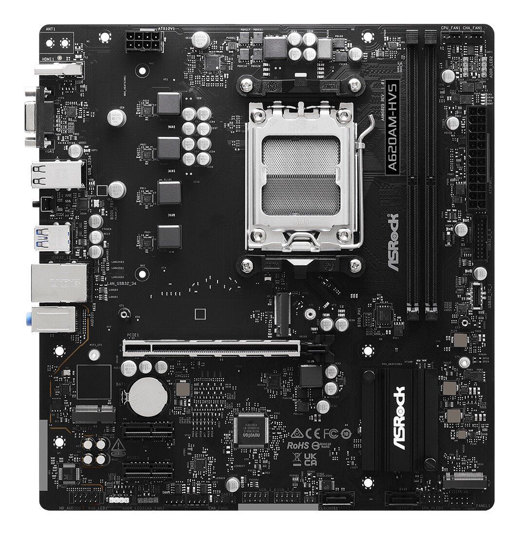 Asrock A620AM-HVS AMD A620A Socket AM5 micro ATX - Image 1