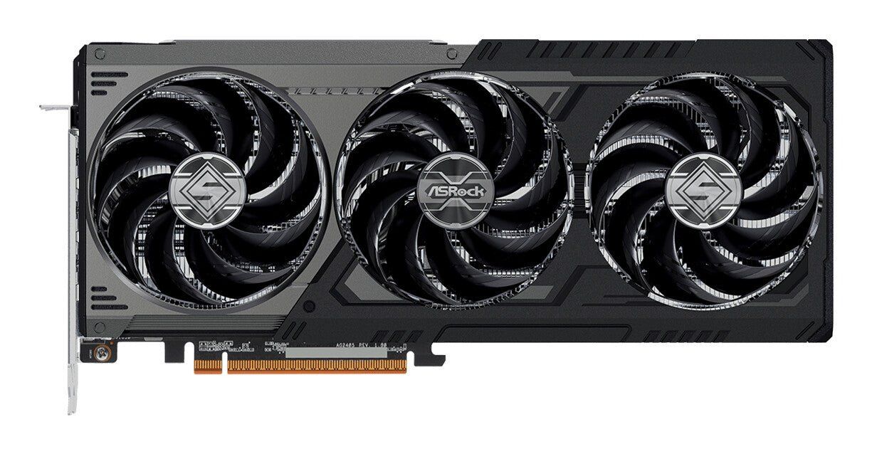 ASRock AMD Radeon RX 9070 GRE Steel Legend Dark OC 12GB GDDR6 Graphics Card - Image 1