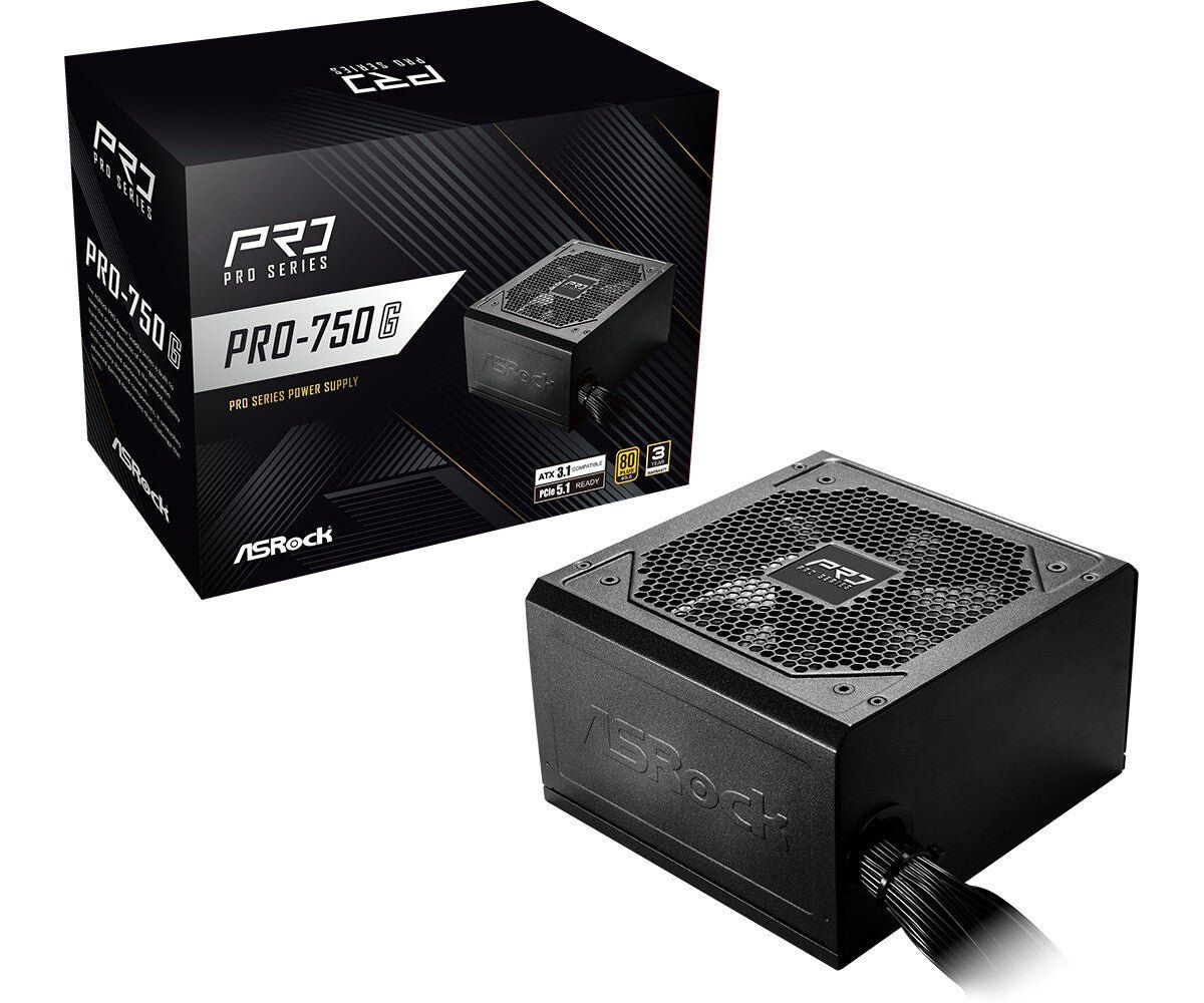 Asrock PRO-750G power supply unit 750 W 24-pin ATX ATX Black - Image 1