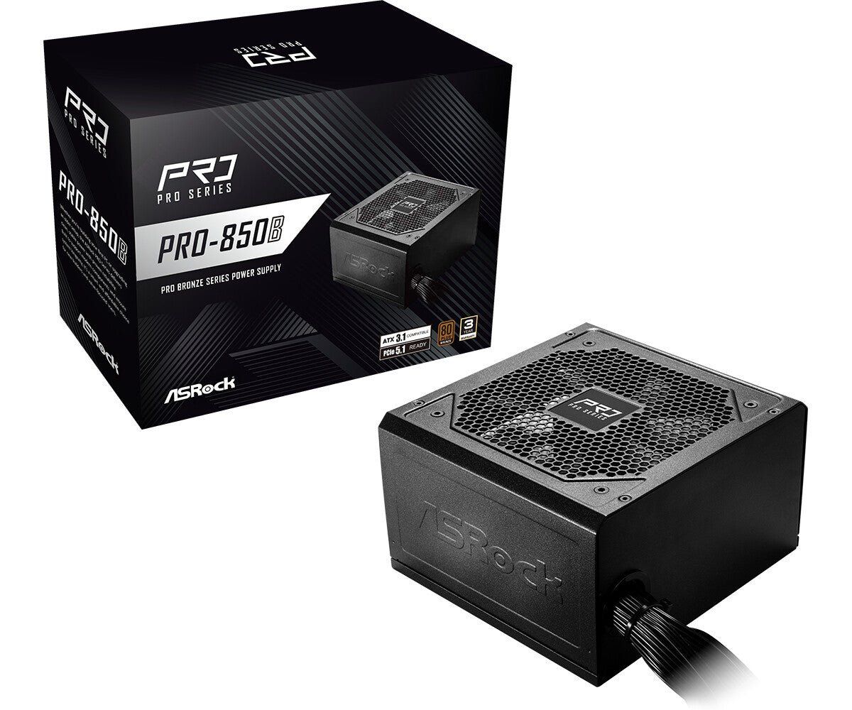 Asrock PRO-850B power supply unit 850 W 24-pin ATX ATX Black - Image 1
