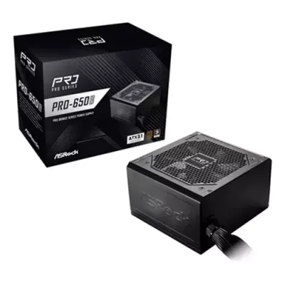 Asrock PRO-650B power supply unit 650 W 24-pin ATX ATX Black - Thumbnail 2