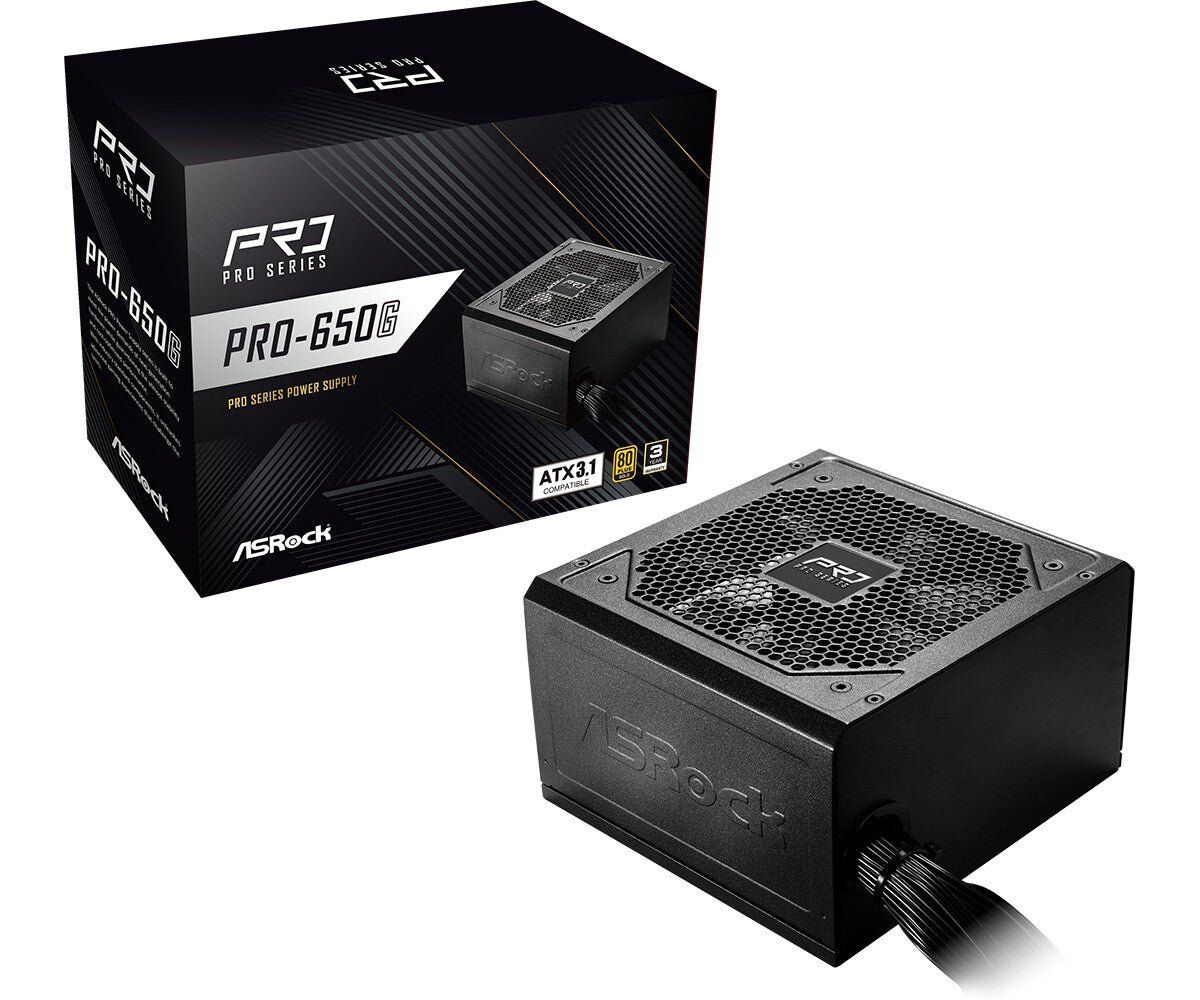 Asrock PRO-650G power supply unit 650 W 24-pin ATX ATX Black - Image 1