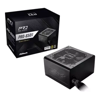 Asrock PRO-650G power supply unit 650 W 24-pin ATX ATX Black - Thumbnail 2