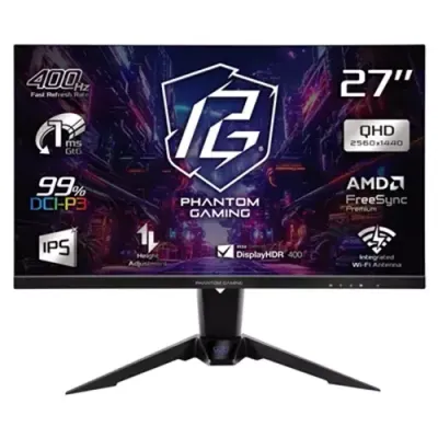 Asrock PG27QFW2A computer monitor 68.6 cm (27") 2560 x 1440 pixels Quad HD LCD Black - Thumbnail 2