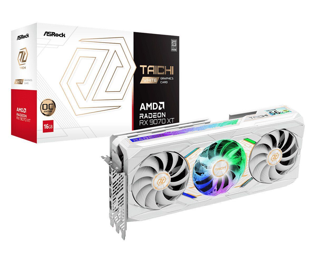 Asrock Taichi Radeon RX 9070 XT White 16GB OC AMD GDDR6 - Image 1