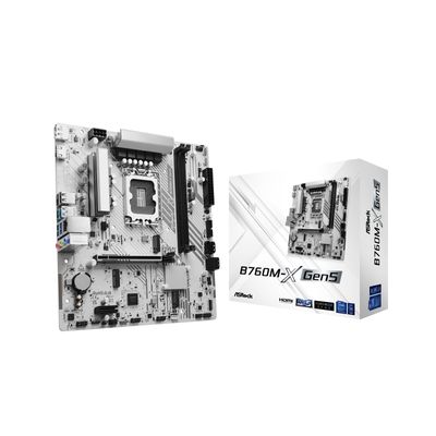ASRock B760M-X Gen5 Intel 1700 Socket Motherboard Micro-ATX 2x DDR5 Slots 2x M.2 Socket 2.5GbE LAN 1x DisplayPort / 1x HDMI Port - Thumbnail 2