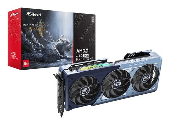 Asrock Radeon RX 9070 XT Monster Hunter Wilds Edition AMD 16 GB GDDR6 - Thumbnail 2