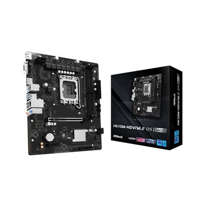 ASRock H610M-HDV/M.2 D5 Gen5 Intel 1700 Socket Motherboard Micro-ATX 2x DDR5 Slots 1x M.2 Socket GbE LAN 1x D-Sub / 1x DisplayPort / 1x HDMI Port - Thumbnail 2