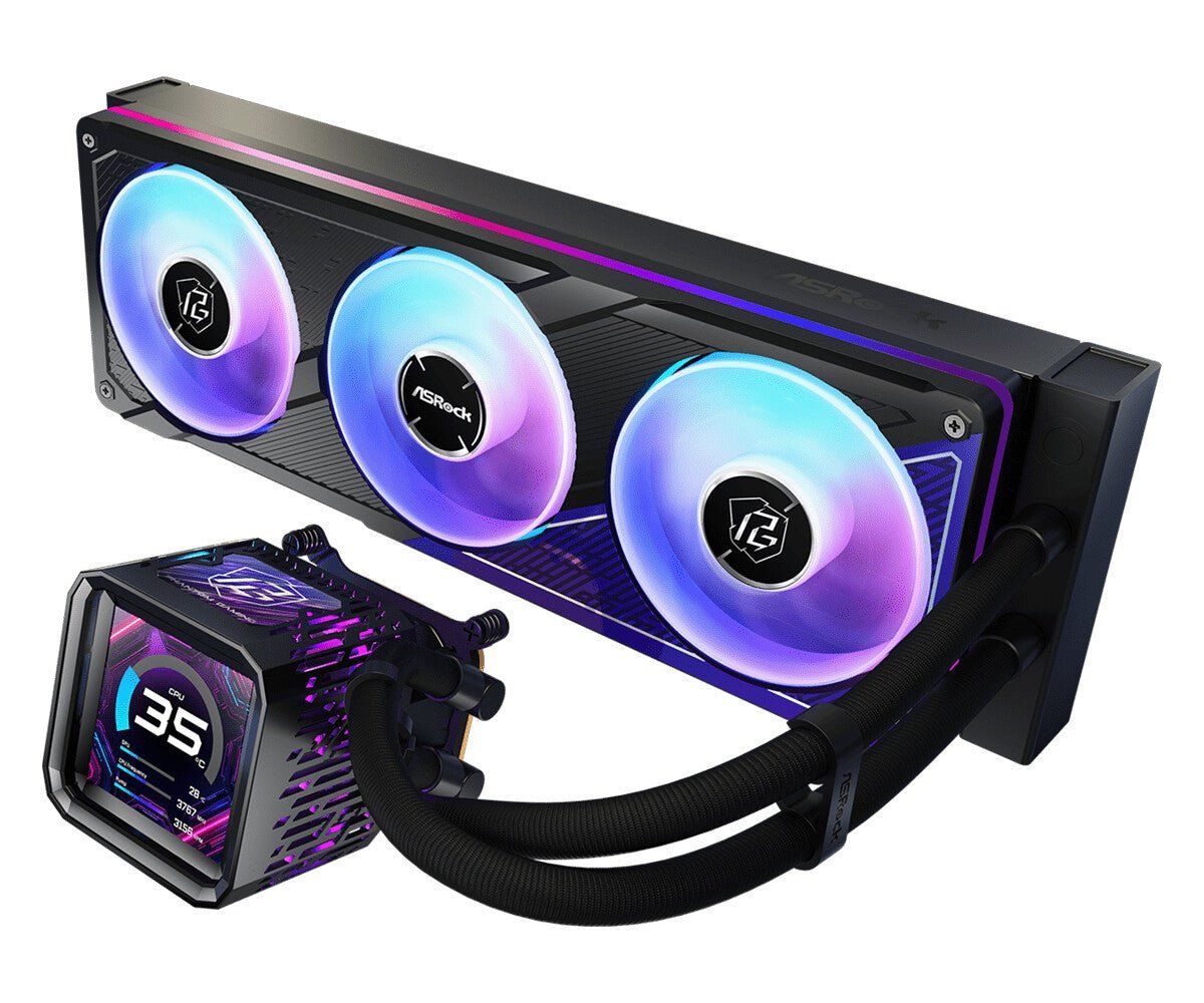 ASRock Phantom Gaming 360 LCD All-in-One CPU Liquid Cooler - Black - Image 1