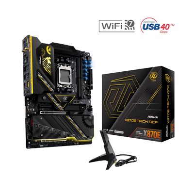 ASRock X870E TAICHI OCF AMD AM5 Socket Motherboard ATX 2x DDR5 Slots 6x M.2 Socket Fitted I/O Shield 5GbE LAN Wi-Fi 7 1x HDMI Port - Thumbnail 2