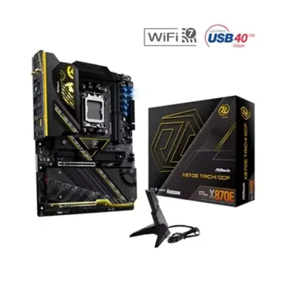 ASRock X870E TAICHI OCF AMD AM5 Socket Motherboard ATX 2x DDR5 Slots 6x M.2 Socket Fitted I/O Shield 5GbE LAN Wi-Fi 7 1x HDMI Port