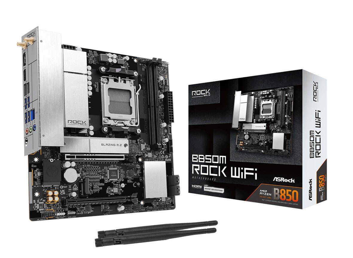 Asrock B850M Rock WiFi AMD B850 Socket AM5 micro ATX - Image 1