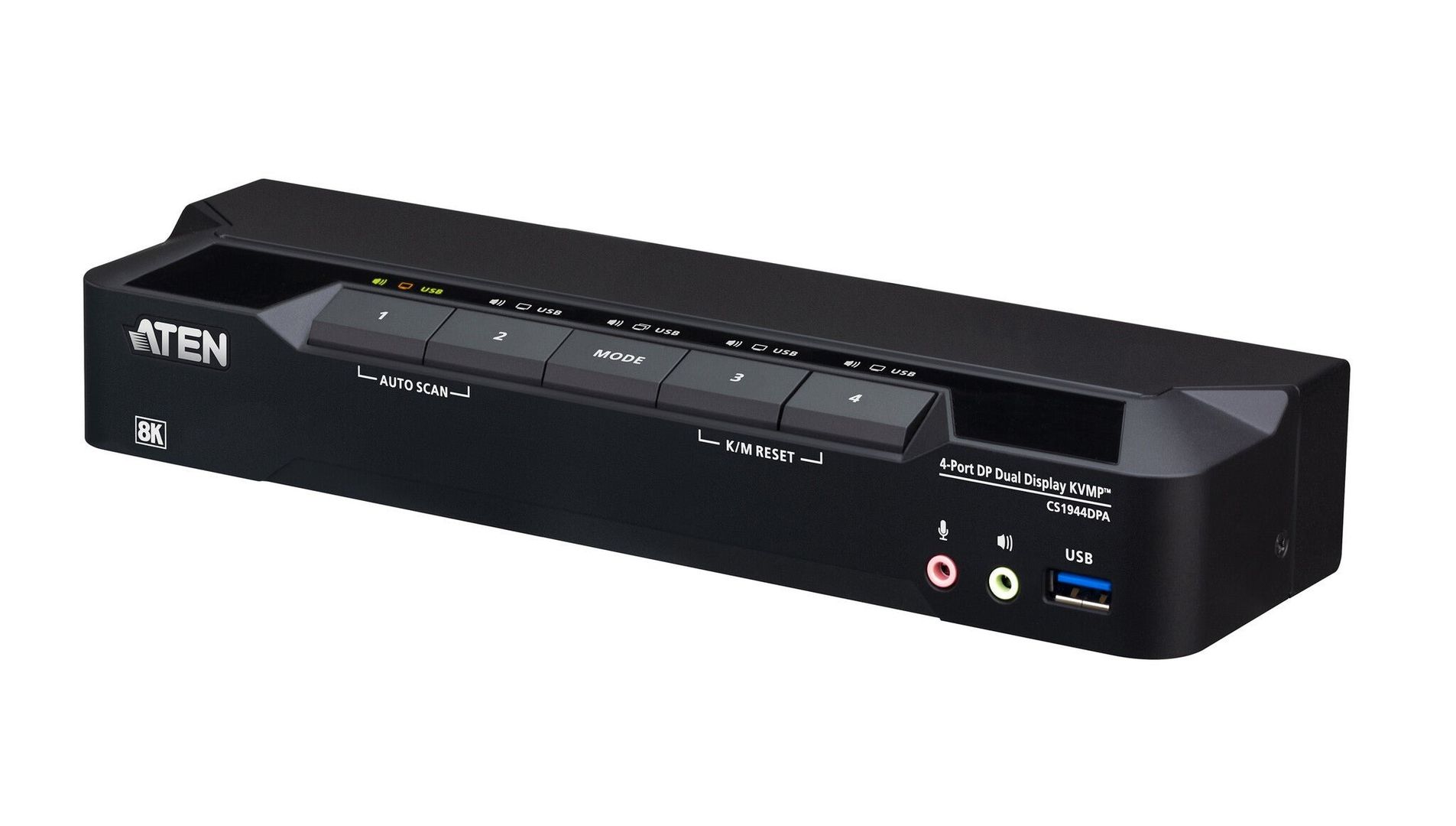 ATEN 4-Port USB 3.0 8K DisplayPort Dual-Display KVMP™ Switch (Cables included) - Image 1