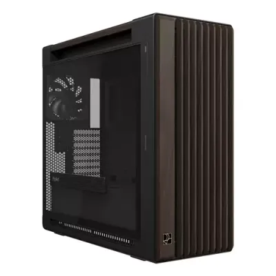 ASUS ProArt PA602 Wood Edition Modern Black - Tempered Glass Panel Midi Tower Black Wood