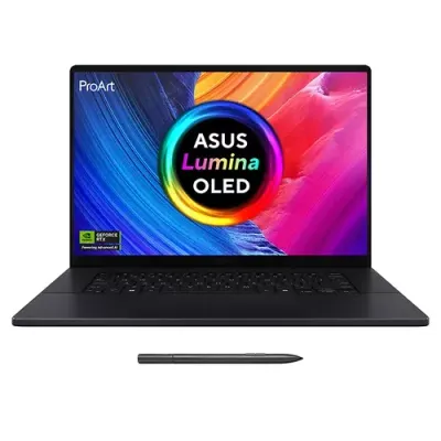 ASUS ProArt P16 H7606WP-RJ087W Copilot+ PC AMD Ryzen AI 9 HX 370 Laptop 40.6 cm (16") Touchscreen 3K 64 GB LPDDR5x-SDRAM 4 TB SSD NVIDIA GeForce RTX 5070 Wi-Fi 7 (802.11be) Windows 11 Home Black - Thumbnail 2