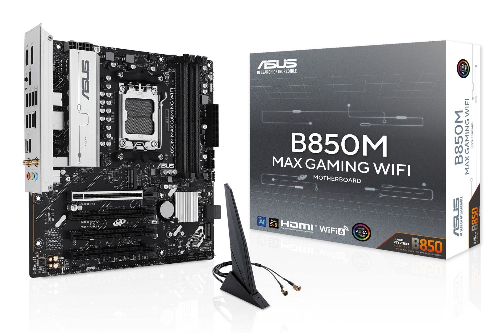 ASUS B850M MAX GAMING WIFI AMD B850 Socket AM5 micro ATX - Image 1