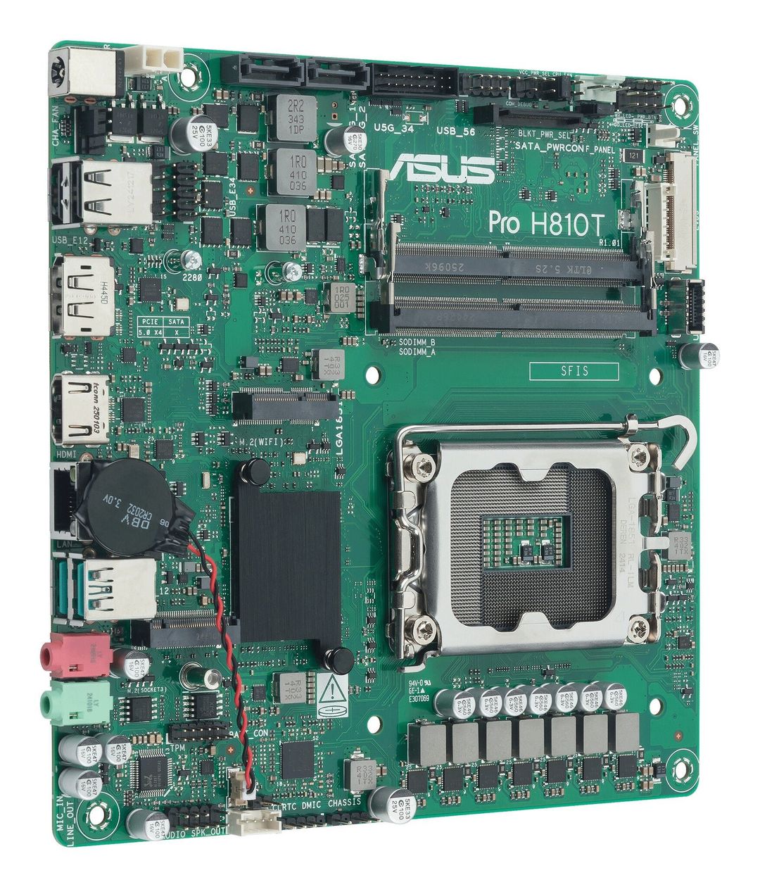 ASUS Pro H810T-CSM Intel H810 LGA 1851 (Socket V1) mini ITX - Image 1