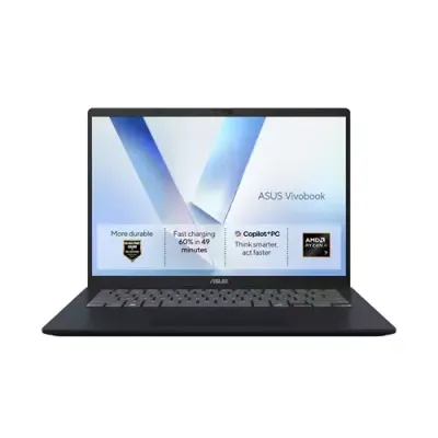 ASUS Vivobook 14 M1407GA-LY009W Copilot+ PC AMD Ryzen AI 7 445 Laptop 35.6 cm (14") WUXGA 16 GB DDR5-SDRAM 1 TB SSD Wi-Fi 6 (802.11ax) Windows 11 Home Blue