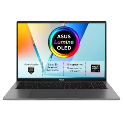 ASUS Vivobook S16 M3607GA-SH001W Copilot+ PC AMD Ryzen™ AI 7 445 Laptop 40.6 cm (16") WUXGA 16 GB DDR5-SDRAM 1 TB SSD Wi-Fi 6 (802.11ax) Windows 11 Home Grey - Thumbnail 2