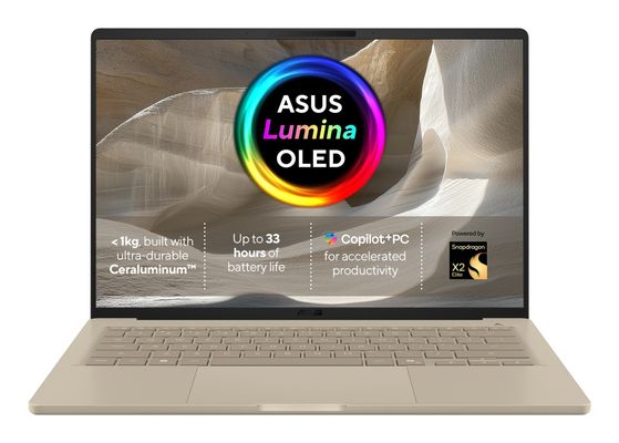 ASUS Zenbook A14 UX3407NA-QD069W Copilot+ PC Snapdragon X2E-88-100 Laptop 35.6 cm (14") WUXGA 16 GB LPDDR5x-SDRAM 1 TB SSD Wi-Fi 7 (802.11be) Windows 11 Home Beige - Thumbnail 2