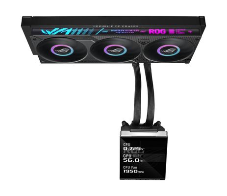 ASUS ROG Strix SLC IV 360 ARGB LCD Processor All-in-one liquid cooler 12 cm Black 1 pc(s) - Thumbnail 2