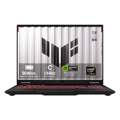 ASUS TUF Gaming A16 FA608PM-TU091W AMD Ryzen 9 8940HX Laptop 40.6 cm (16") WUXGA 16 GB DDR5-SDRAM 1 TB SSD NVIDIA GeForce RTX 5060 Laptop GPU Wi-Fi 6E (802.11ax) Windows 11 Home Grey - Thumbnail 2