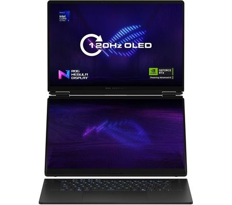 ASUS ROG Zephyrus Duo GX651AX-SR004W-GAMING laptop Intel Core Ultra 9 386H Hybrid (2-in-1) 40.6 cm (16") Touchscreen 3K 64 GB LPDDR5x-SDRAM 2 TB SSD NVIDIA GeForce RTX 5090 Wi-Fi 7 (802.11be) Windows 11 Home Grey