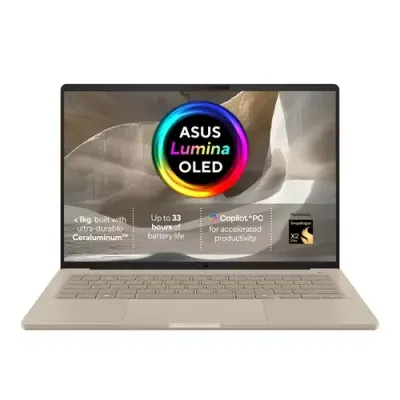 ASUS Zenbook A14 14" Laptop, Copilot PC Snapdragon X2, 1 TB SSD, Beige, Cream - Thumbnail 2