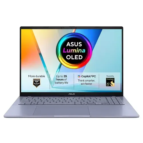 ASUS Vivobook S16 S3607NA-SH002W Snapdragon X2E-88-100 Laptop 40.6 cm (16") WUXGA 16 GB LPDDR5x-SDRAM 1 TB SSD Wi-Fi 7 (802.11be) Windows 11 Home Blue - Image 1
