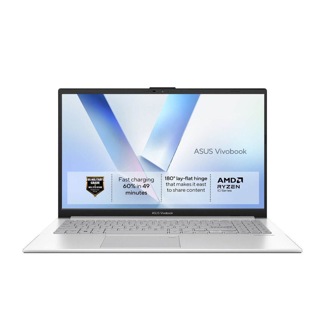 ASUS Vivobook Go 15 E1504FA-BQ5513W AMD Ryzen™ 5 40 Laptop 39.6 cm (15.6") Full HD 8 GB LPDDR5-SDRAM 256 GB SSD Wi-Fi 6E (802.11ax) Windows 11 Home Silver - Image 1