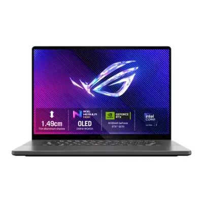 ASUS ROG Zephyrus G16 GU605CP-QR027W Intel Core Ultra 7 255H Laptop 40.6 cm (16") 2.5K 16 GB LPDDR5x-SDRAM 1 TB SSD NVIDIA® GeForce RTX™ 5070 Laptop GPU Wi-Fi 7 (802.11be) Windows 11 Home Grey - Thumbnail 2