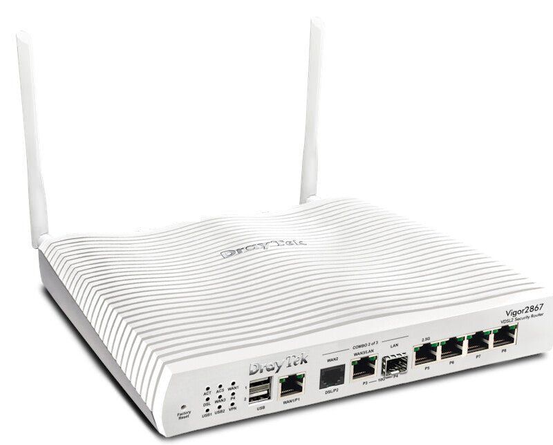 DrayTek Vigor 2867be Multi-Gigabit Multi-WAN Wi-Fi 7 VDSL & FTTP Firewall VPN Router - Image 1