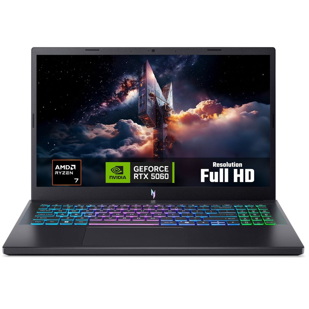 Acer Nitro V 15 V15 (ANV15-A31) gaming laptop - AMD Ryzen 7 170, NVIDIA RTX 5060, 15.6" 165Hz Full HD (1920x1080), 16GB DDR5, 512GB SSD - Image 1
