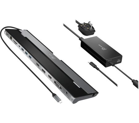j5create JCD543P USB-C Triple Display Docking Station with 100W PD Adapter