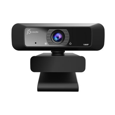 j5create JVCU100 USB HD Webcam with 360 Rotation 1080p Video Capture Resolution Black