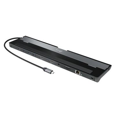 j5create JCD542-N USB-C Dual HDMI Docking Station includes 2x HDMI ports and 4x USB ports Grey & Black