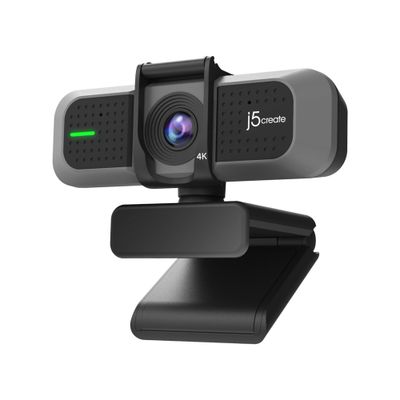 j5create JVU430 USB 4K Ultra HD Webcam 3840 x 2160 Video Capture Resolution Black and Silver - Thumbnail 2