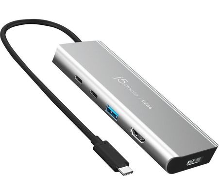 j5create JCD401 USB4 Dual 4K Multi-Port Hub Silver