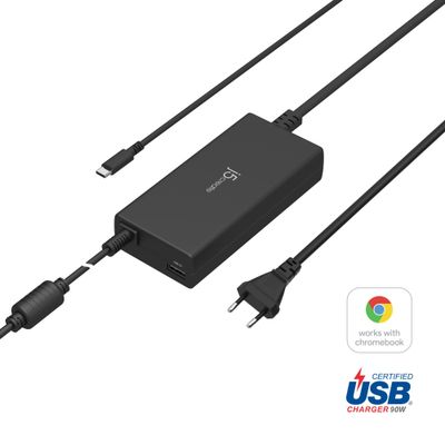 j5create JUP2290C-FN 100W PD USB-C Super Charger - UK Black includes 1.2 m cable