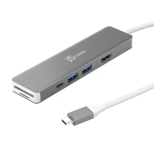 j5create JCD390 4K60 Elite USB-C 10Gbps Multi-Adapter Black - Image 1